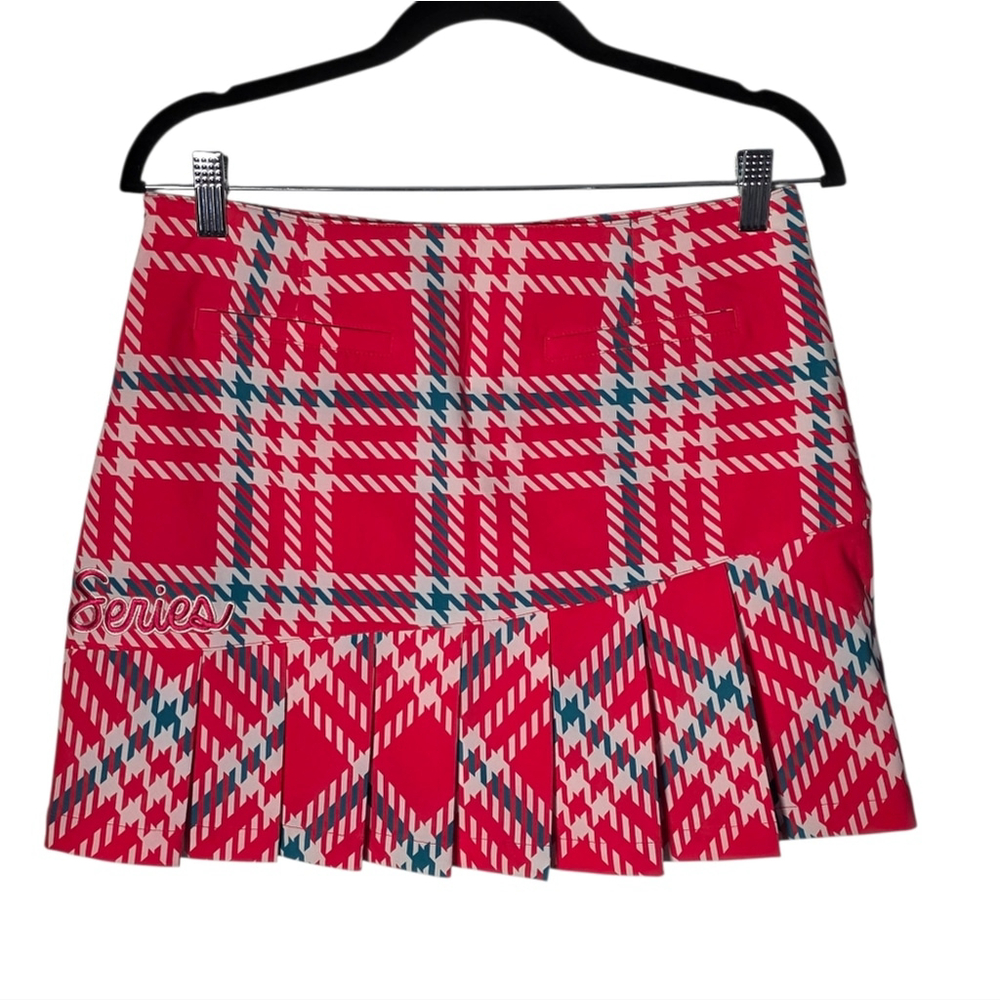 LPGA Pink Houndstooth Water-Repellent Golf Skort Size XS NWT